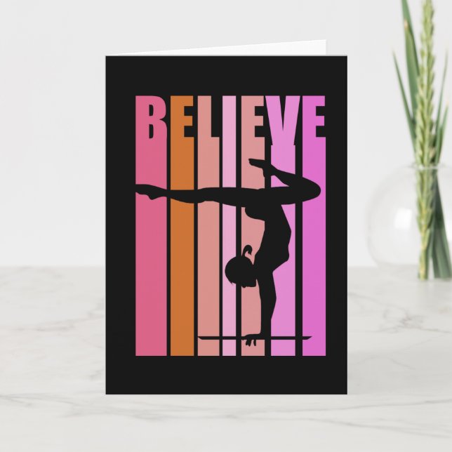 Gymnastik flickor gymnastik handstående rosa kort (Framsida)