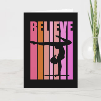 Gymnastik flickor gymnastik handstående rosa kort