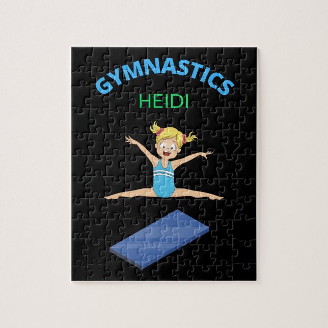 Gymnastik flickor pussel personlig. (Vertikal)