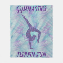 GYMNASTIK "FLIPPIN ROLIGT" FLEECE BLANKET.