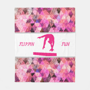 GYMNASTIK "FLIPPIN ROLIGT" FLEECE BLANKET.