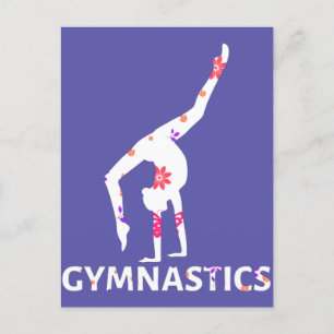 Gymnastik Flower Power Handstående  Vykort