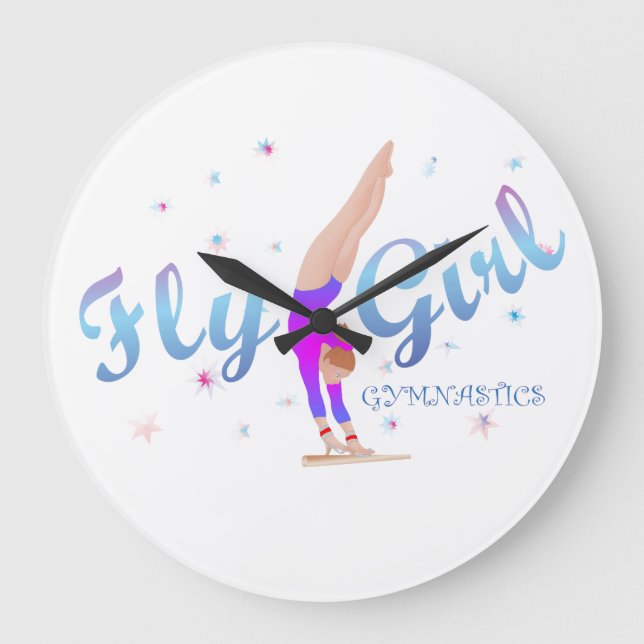 Gymnastik - Fly Girl Clock Stor Klocka (Framsida)