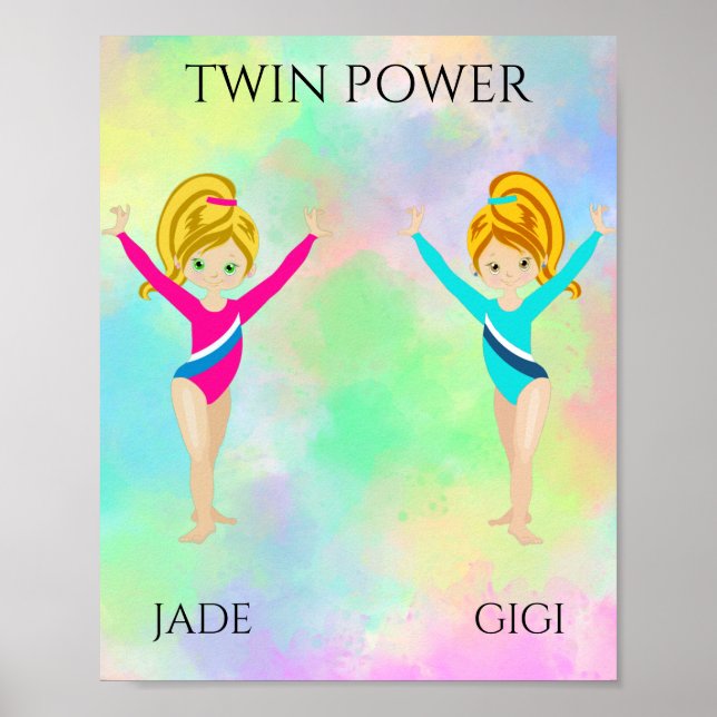 GYMNASTIK FÖR "TWIN POWER" POSTER (Framsidan)