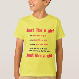 Gymnastik gillar en flicka t shirt