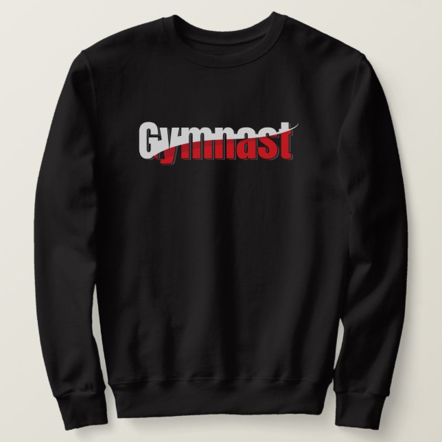 Gymnastik - Gymnast Abstrakt Ord Art Swant Lång Ärmad Tröja (Design framsida)