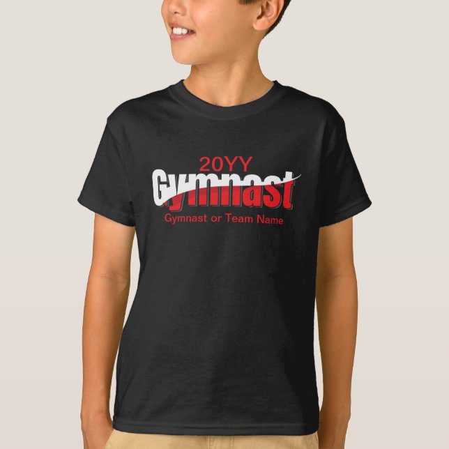 Gymnastik - Gymnast Abstrakt Ord Art Swant T Shirt (Framsida)