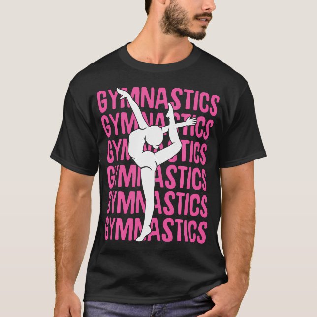 Gymnastik Gymnast Flicka T Shirt (Framsida)