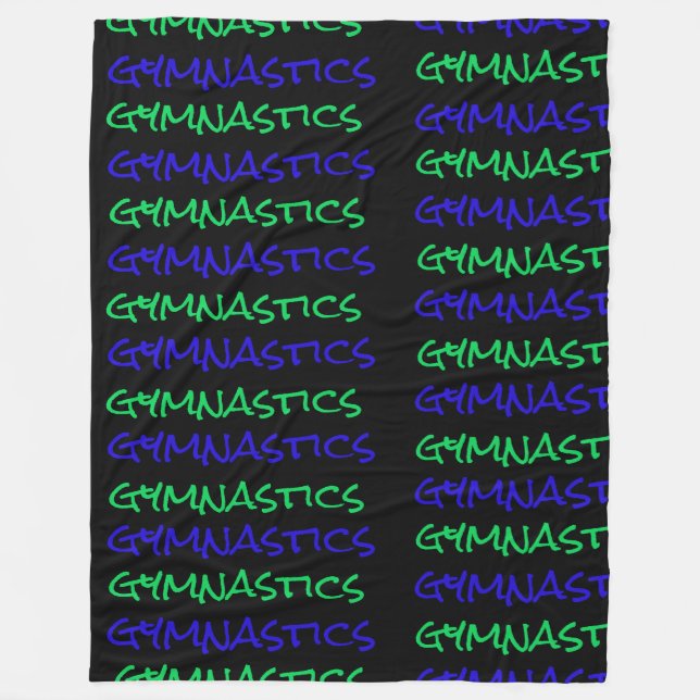 Gymnastik Gymnast Typografi Fleecefilt (Framsidan)