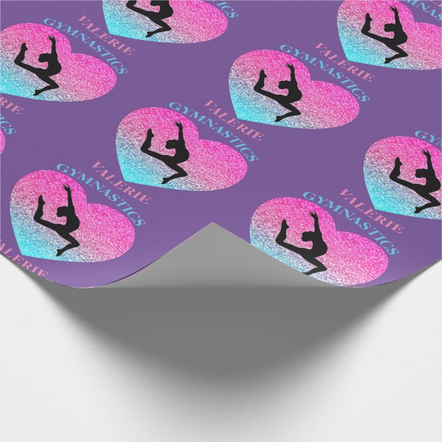 Gymnastik Hopp Lila Presentpapper (Hörn)