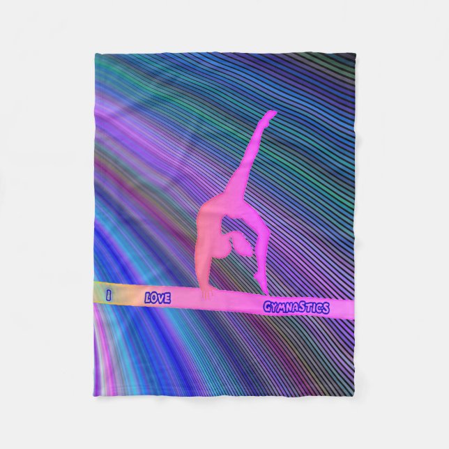 Gymnastik "I kärlek gymnastik" filt. Fleecefilt (Framsidan)