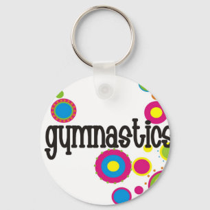Gymnastik kyler polka dots nyckelring