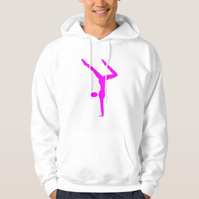 Gymnastik - Magenta Sweatshirt Med Luva (Framsida)