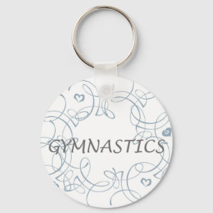 Gymnastik med virvlar runt nyckelring