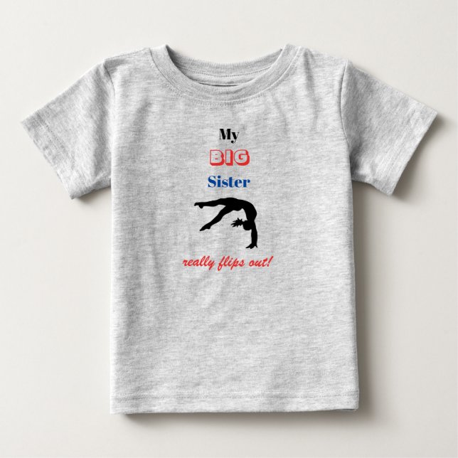 Gymnastik "Min store syster" T-Shirt (Framsida)