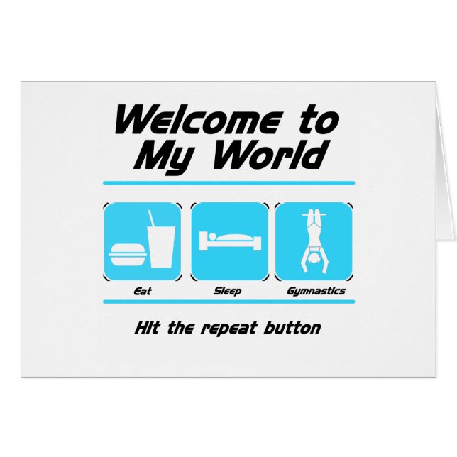 Gymnastik min värld hälsningskort (Framsidan Horizontal)