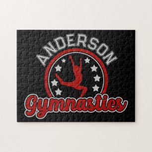 Gymnastik NAMN REDIGERA Gymnast Hopp Bom Utövare Pussel