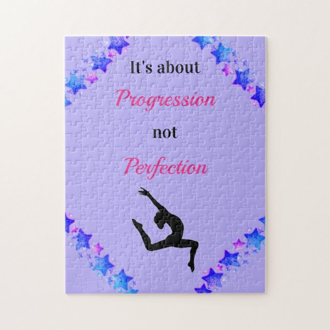 Gymnastik Progression inte Perfektion Pussel (Vertikal)