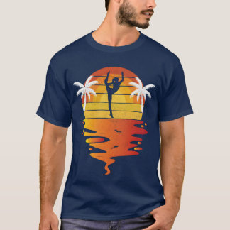 Gymnastik retro solnedgång 70-tal vintage Gymnasti T Shirt