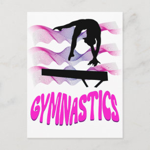 Gymnastik Rosa och lila bom Vykort