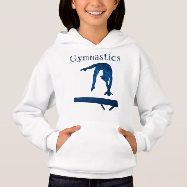 Gymnastik Royal Blue Balansbom Vin Font  T Shirt (Framsida)