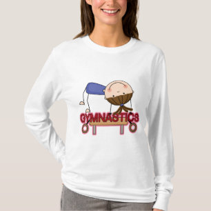 GYMNASTIK - t-skjortor för brunettflickabalansbom T-shirt