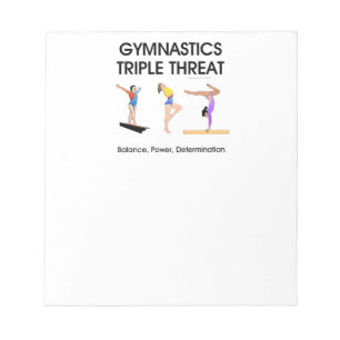 Gymnastik tredubblar hot anteckningsblock
