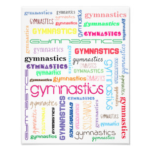Gymnastik Typografi Foto Förstoring
