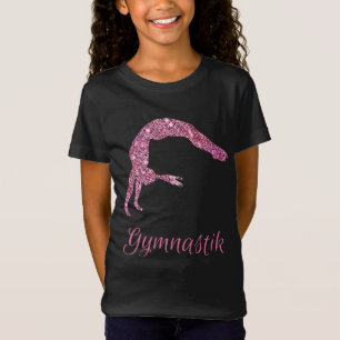 Gymnastik (tysk) Rosa Shimmer T-Shirt