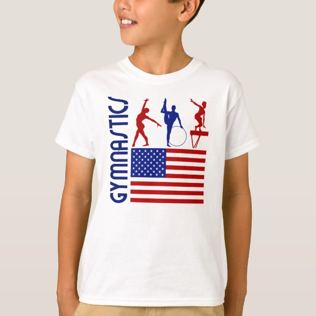 Gymnastik United States T Shirt (Framsida)