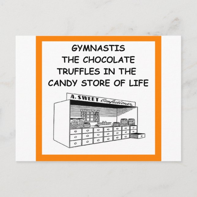 gymnastik vykort (Framsida)