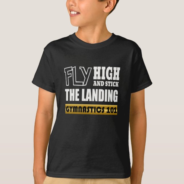Gymnastika 101 Fly High - Pub Gymnast T Shirt (Framsida)