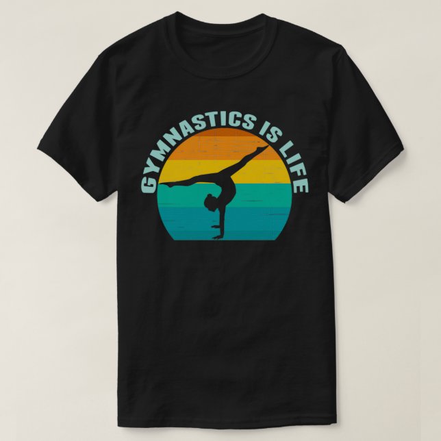 Gymnastika är Life Coola Sunset Gymnast T Shirt (Design framsida)