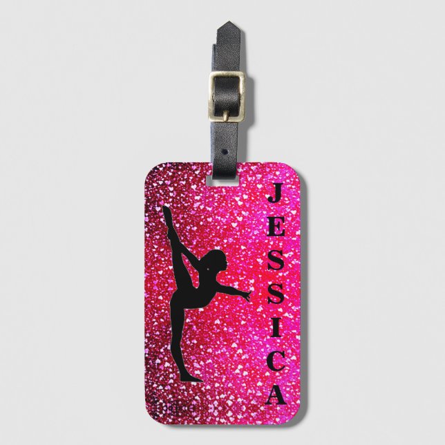 Gymnastika Flytande hjärtan Bagagebricka (Framsida vertikal)