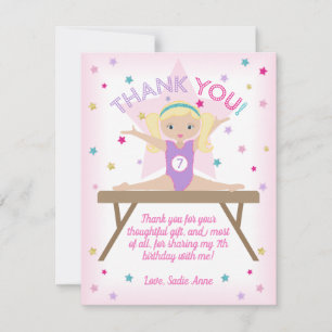 Gymnastika Födelsedagsfest Blonde Hair Tack