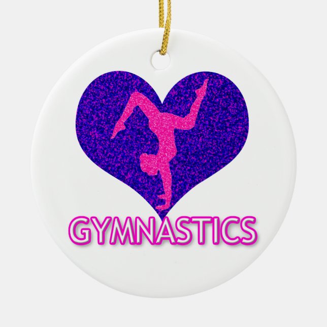 Gymnastika Gnistra Heart Ceramic Ornament (Framsidan)