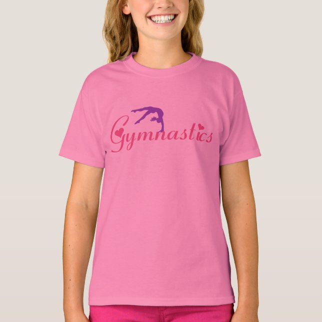 Gymnastika Heart Shirt Rosa Tee Shirt (Framsida)