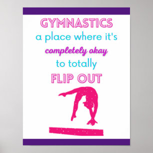 Gymnastika i Ställe där det är okej att vända sig Poster