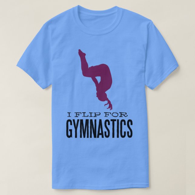Gymnastika jag flippar efter gymnastika 7 t shirt (Design framsida)