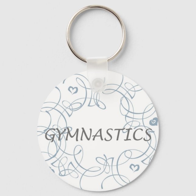 Gymnastika med Swirl Nyckelring (Framsida)