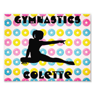 Gymnastika och Donuts Fototryck