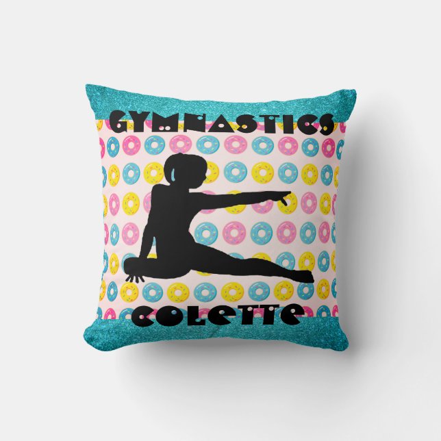 Gymnastika och Donuts Kudde (Framsida)