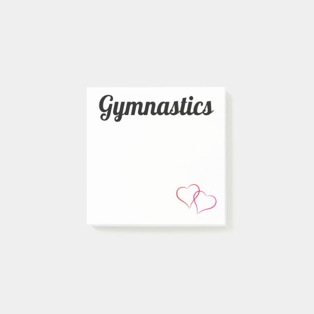 Gymnastika post-it-anteckningar 3x3 med hjärter post-it block (Framsida)