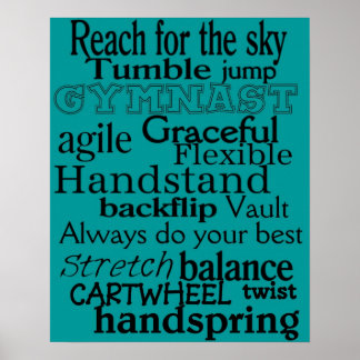 Gymnastika Poster Tunnelbanan Art Wall Dekoration