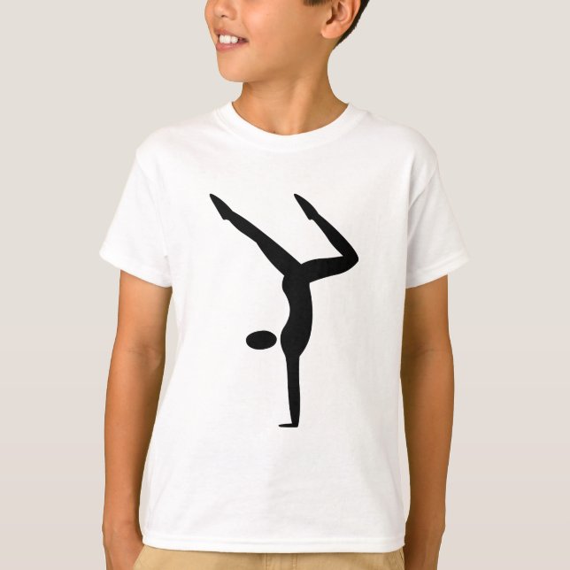 Gymnastika - svart tee (Framsida)