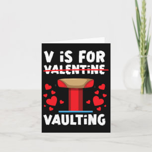 Gymnastika Valentines day V är för Valentine Vault Kort