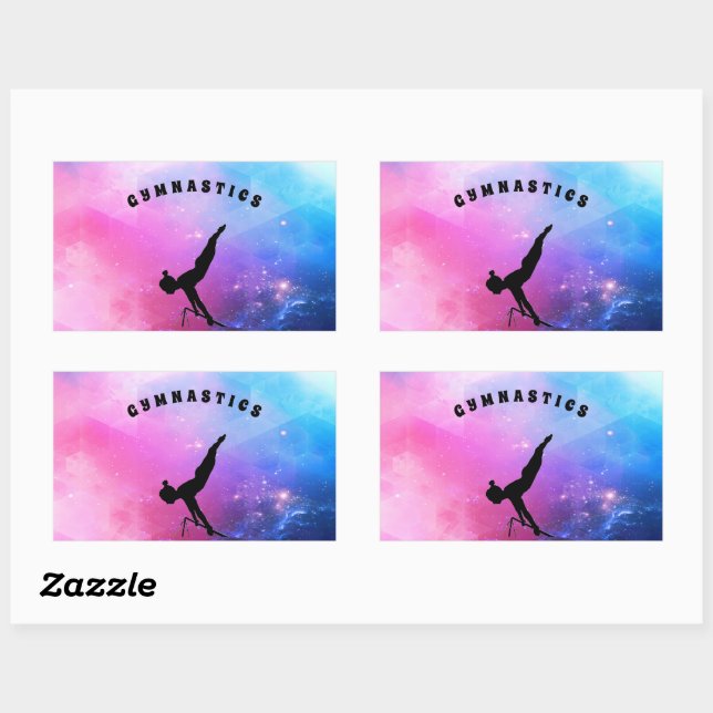 GymnastikAbstrakt Rektangulärt Klistermärke (Ark)