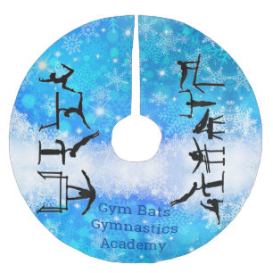 Gymnastikakademins snöflinga julduk julgransmatta borstad polyester
