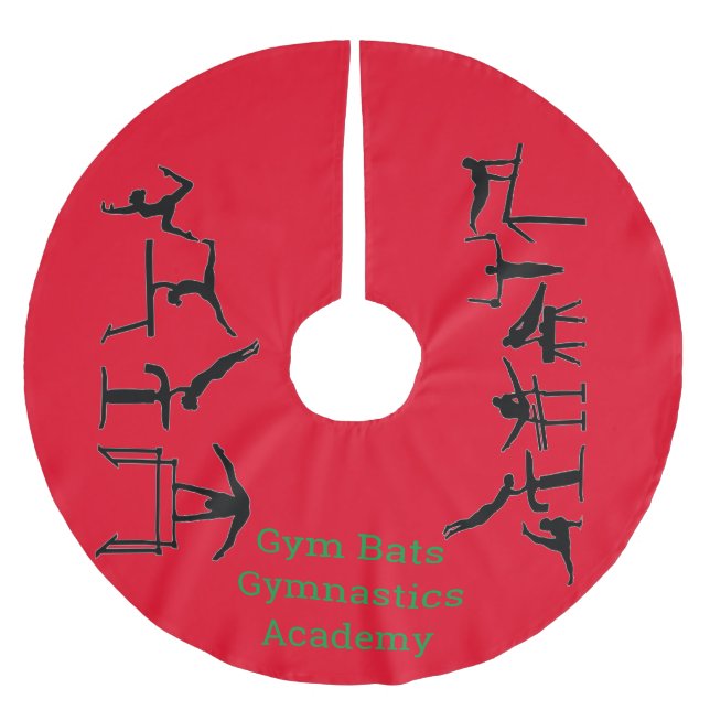 Gymnastikakademins trädskörtel julgransmatta borstad polyester (Framsidan)