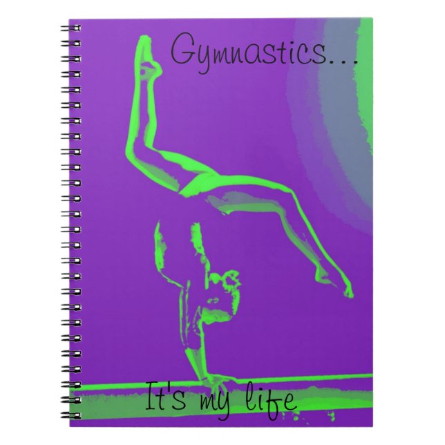 Gymnastikanteckningsbok Anteckningsbok Med Spiral (Framsidan)
